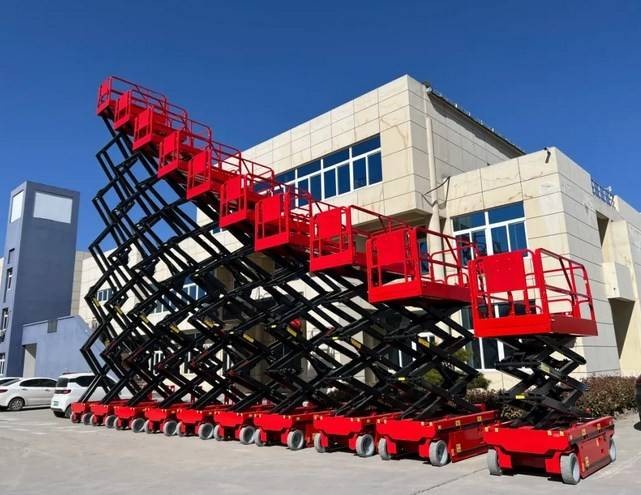 Batch delivery of scissor lift aerial work platforms