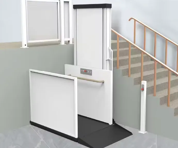 Piattaforma elevatrice verticale senza barriere